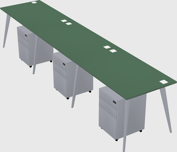 Bureau rectangulaire moderne
