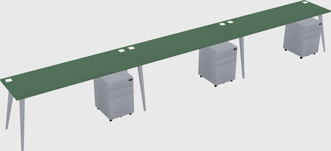 Bureau rectangulaire moderne