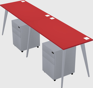 Bureau rectangulaire moderne
