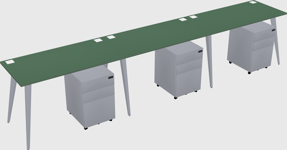 Bureau rectangulaire moderne