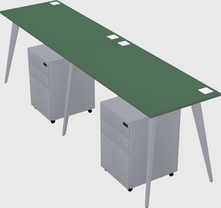Bureau rectangulaire moderne