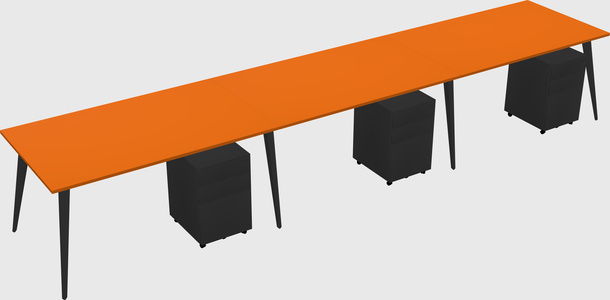 Bureau rectangulaire moderne