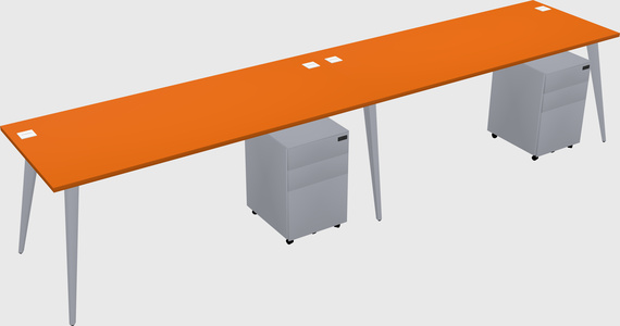 Bureau rectangulaire moderne
