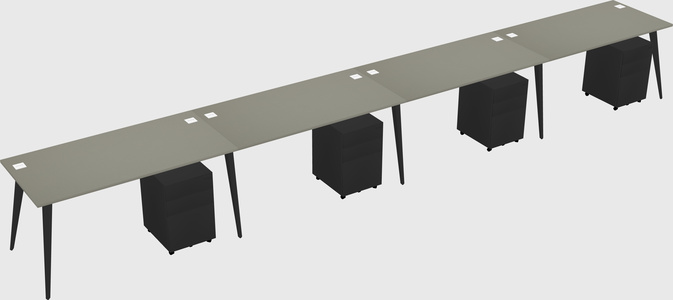 Bureau rectangulaire moderne