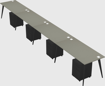 Bureau rectangulaire moderne