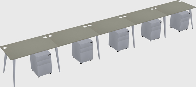 Bureau rectangulaire moderne