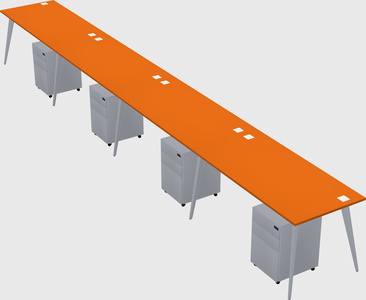 Bureau rectangulaire moderne