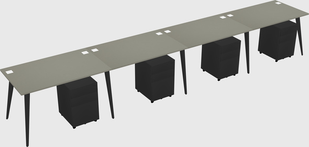 Bureau rectangulaire moderne