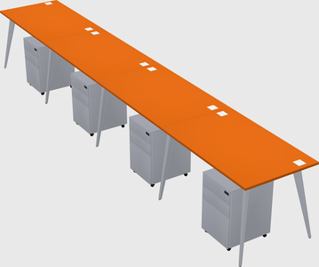 Bureau rectangulaire moderne