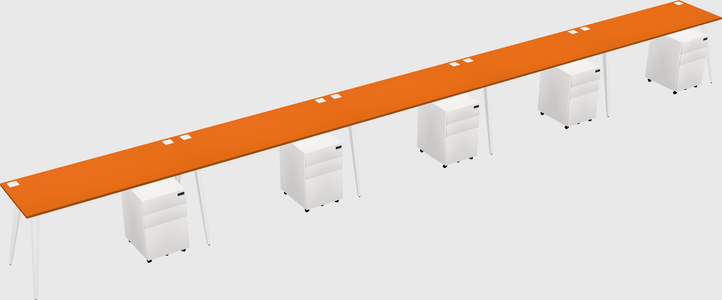 Bureau rectangulaire moderne