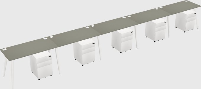 Bureau rectangulaire moderne