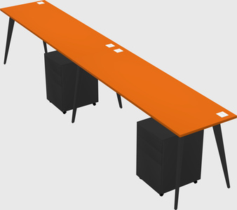 Bureau rectangulaire moderne