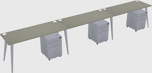 Bureau rectangulaire moderne
