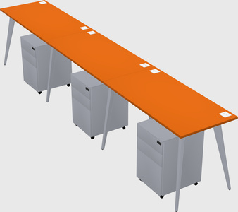 Bureau rectangulaire moderne
