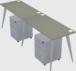 Bureau rectangulaire moderne