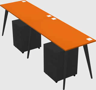 Bureau rectangulaire moderne