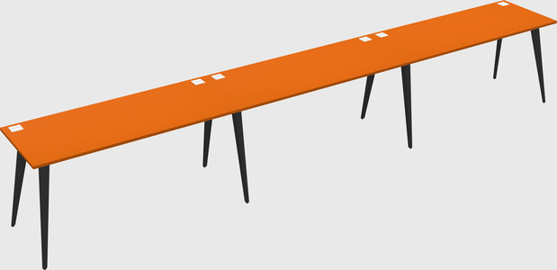 Bureau rectangulaire moderne