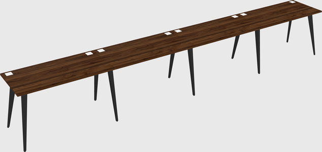 Bureau rectangulaire moderne