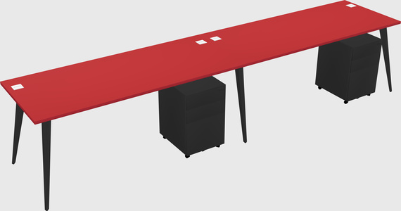 Bureau rectangulaire moderne