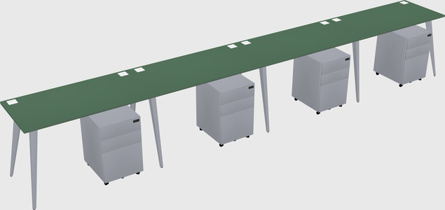 Bureau rectangulaire moderne