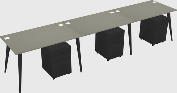 Bureau rectangulaire moderne