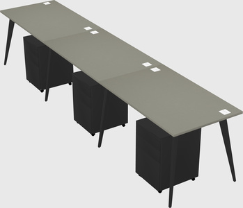 Bureau rectangulaire moderne