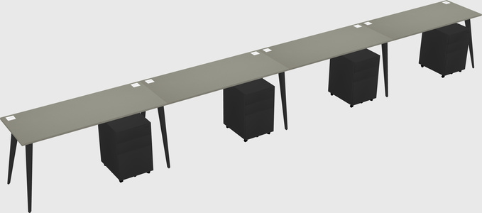 Bureau rectangulaire moderne