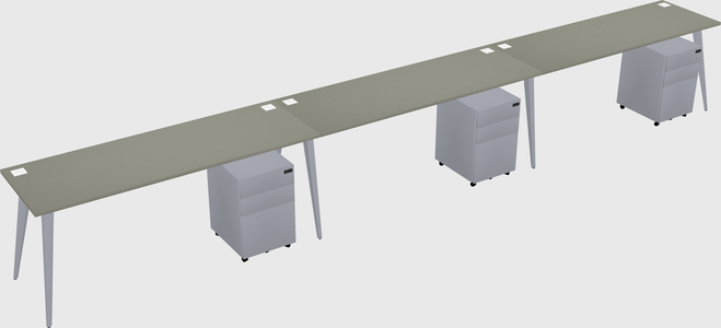 Bureau rectangulaire moderne