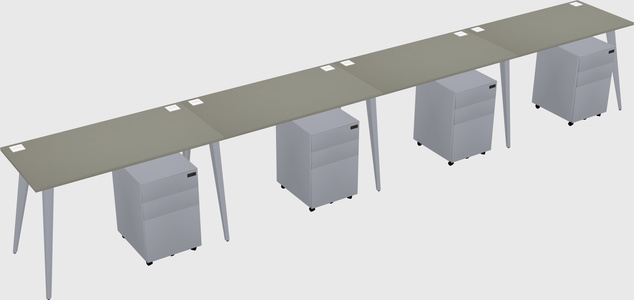 Bureau rectangulaire moderne