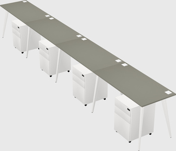 Bureau rectangulaire moderne