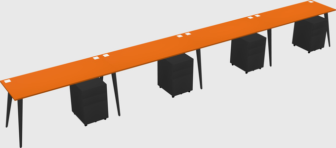Bureau rectangulaire moderne