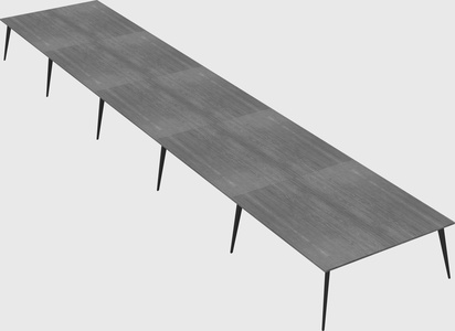 Shared rectangular office desk system