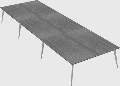 Shared rectangular office desk system