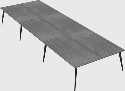 Shared rectangular office desk system