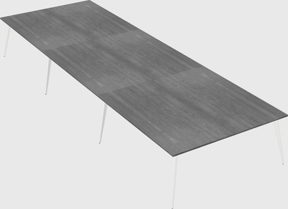 Shared rectangular office desk system