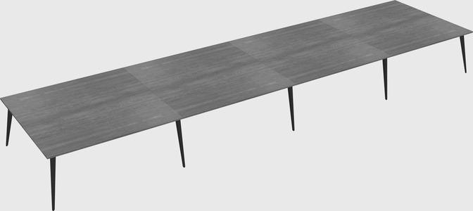 Shared rectangular office desk system