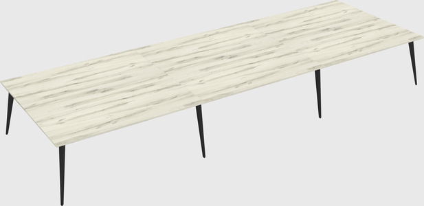 Shared rectangular office desk system