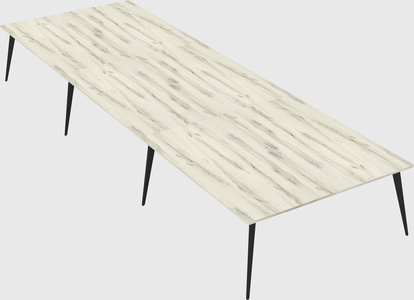 Shared rectangular office desk system