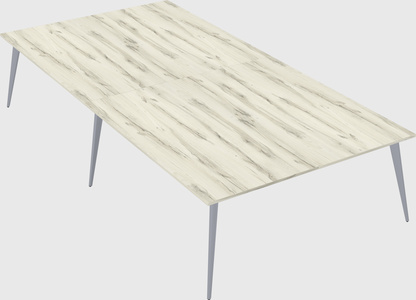 Shared rectangular office desk system