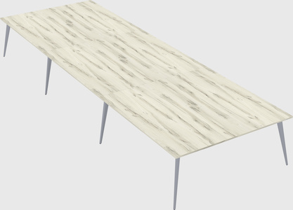 Shared rectangular office desk system