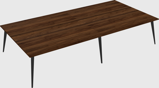 Shared rectangular office desk system