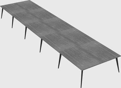 Shared rectangular office desk system