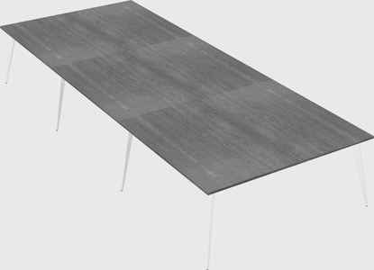 Shared rectangular office desk system
