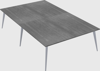 Shared rectangular office desk system