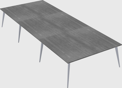 Shared rectangular office desk system