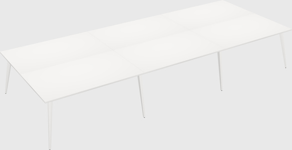 Shared rectangular office desk system