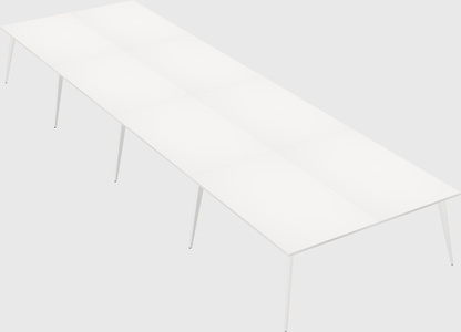 Shared rectangular office desk system