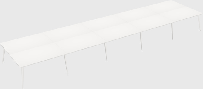 Shared rectangular office desk system