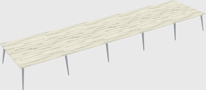 Shared rectangular office desk system