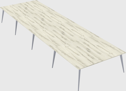 Shared rectangular office desk system